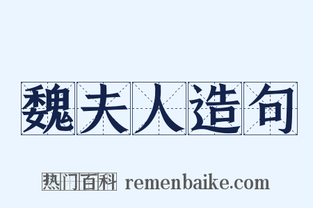 魏夫人造句是什么意思的图片